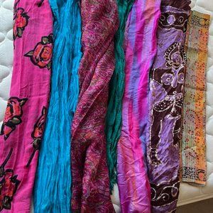 Collection of 7 Assorted Scarves